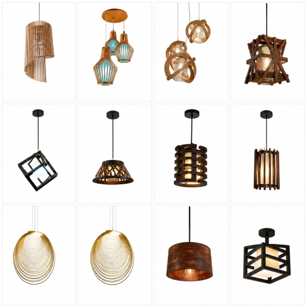 Lámparas Vintage y Colgantes Decorativas para Techo – Diseños Modernos y Rústicos Sin Bombilla