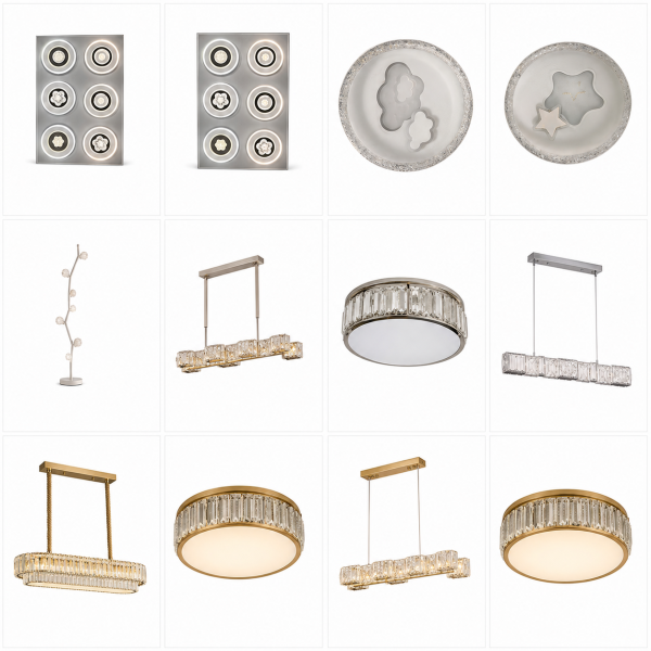 Lámparas de Plafón, Cristal y Piso – Diseños Modernos Decorativos para Interior
