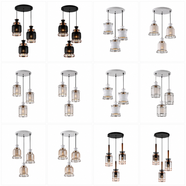 Lámparas Colgantes de 3 Copas – Diseños Modernos y Decorativos para Techo