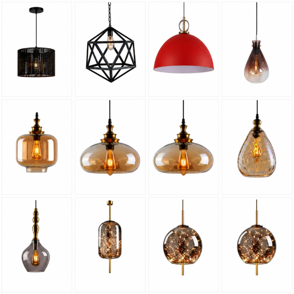 Lámparas Colgantes de 1 Copa y Cristal – Diseños Modernos Decorativos para Techo