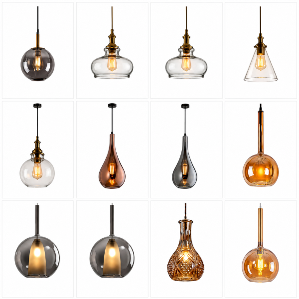 Lámparas Colgantes de 1 Copa y Cristal – Diseños Modernos Decorativos