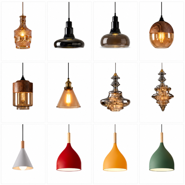 Lámparas Colgantes de 1 Copa y Cristal – Diseños Modernos Decorativos para Techo