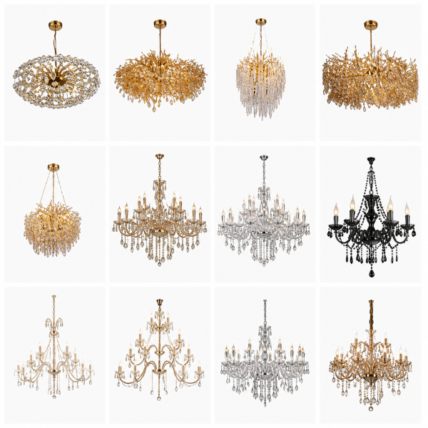 Lámparas de Cristal y Candelabros de Lujo – Diseños Colgantes Elegantes