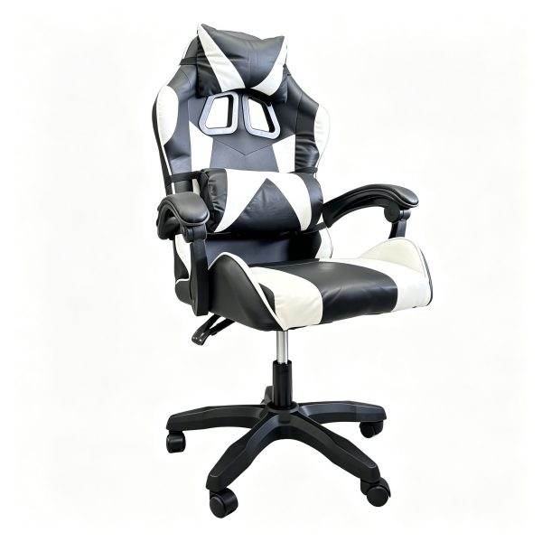 Silla de Cuero Sintético y Metal con Rueda V2